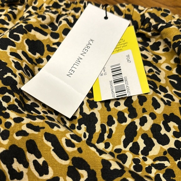 BNWT KAREN MILLEN Linen Animal Print Top - Picture 3 of 9